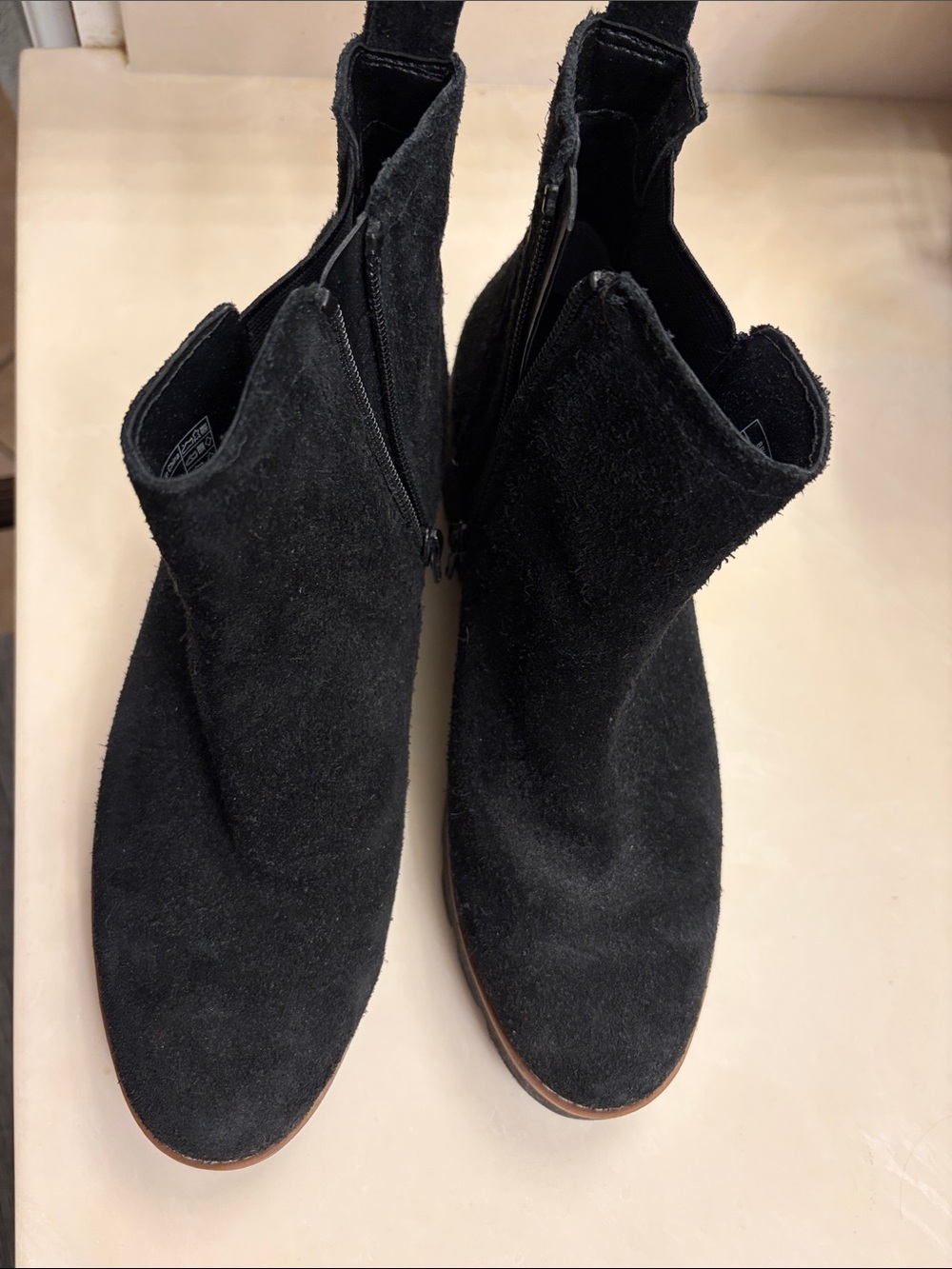 Vionic Black Suede Ankle Booties